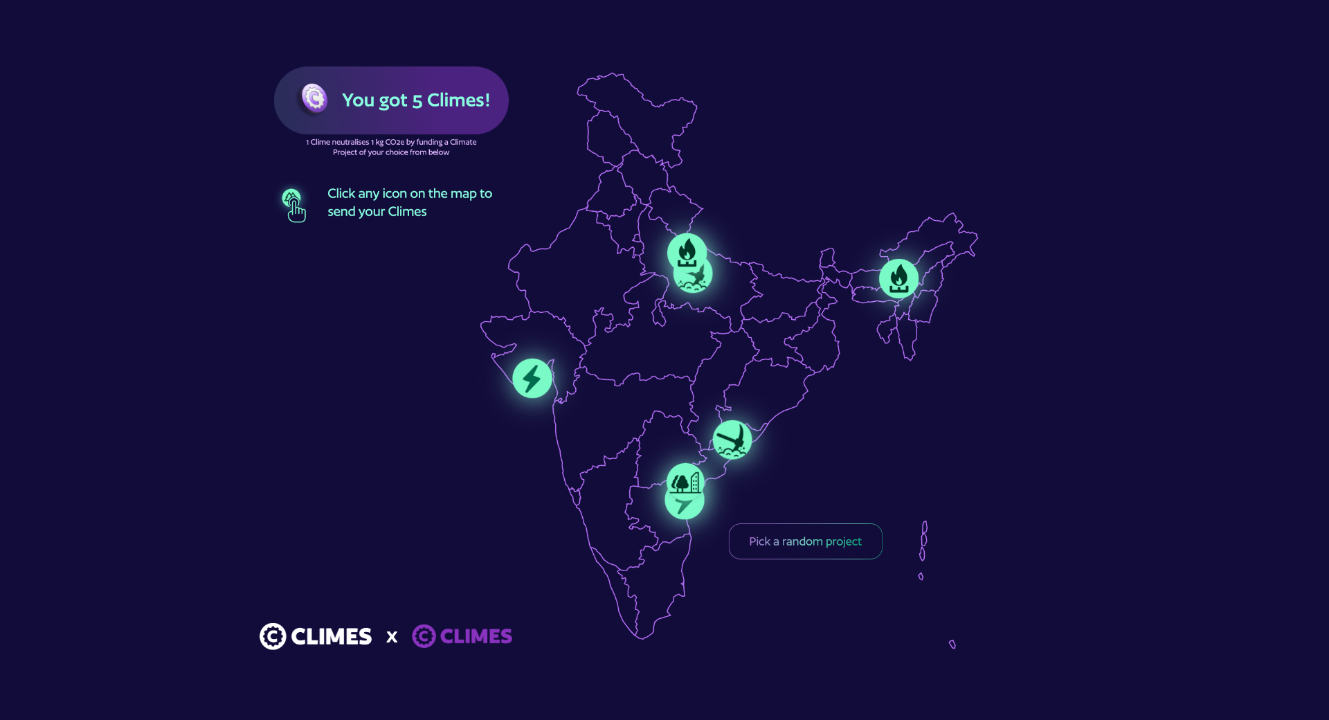 Climes project map